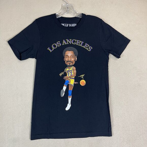 Snoop Dogg's Shirt Mens Small Black Los Angeles Lakers Graphic‎ Print - Picture 1 of 9